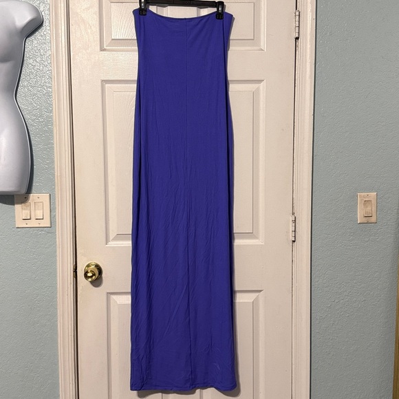 SKIMS Soft Lounge Strapless Ribbed Dress Size Large Tanzanite Lavender - Picture 5 of 6